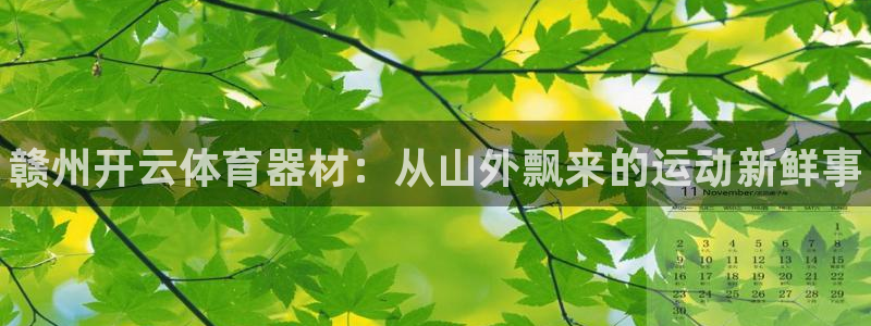 耀世来袭什么意思:赣州开云体育器材:从山外飘来的运动新鲜事
